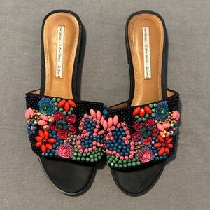 & Other Stories Black Sandals with Colorful Embellishments